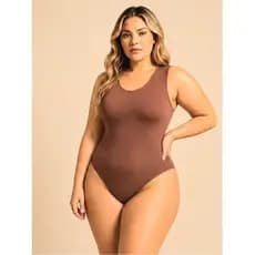 Body Feminino Suplex Alça GG Sem Manga Conforto e Estilo com Forro Duplo no busto