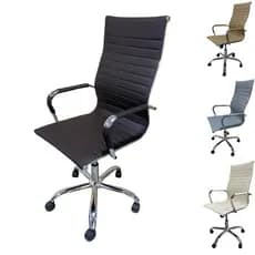 Cadeira de Escritório Couro Sintético Ergonômica Giratória SLO-125