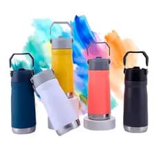 💧 Garrafa Térmica 650ml com Alça Retrátil – Bebidas Frias e Quentes Sempre na Temperatura Ideal!