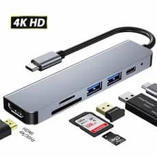 Adaptador P/ Macbook Thunderbolt Hub Usb 3.0 Hdmi 4k Tipo C