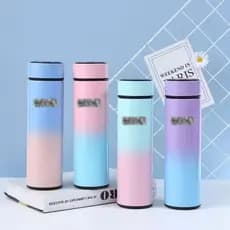Garrafa Térmica Com Logo Aço Inox Termômetro Digital Vácuum Squeeze Bebidas geladas e quentes Degradê