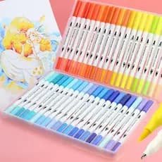 Caneta Dual Tip: Brush Lettering + Ponta Fina | Kit Desenho e Colorir