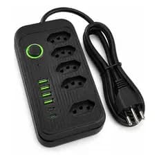 Filtro De Linha Inteligente 5 Tomadas E 6 Usb Protegida