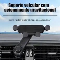 Suporte Veicular Celular Universal - Fixação Segura, Rotação 360º e Flexível: Perfeito para Qualquer Carro!