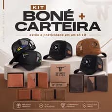 Kit Boné e Carteira De Couro ORIGINAL No Limite Do Laço Lançamento