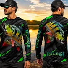 Camiseta Masculina Proteção UV }  Manga Longa Térmica Segunda Pele Camisa Camisa Pescaria Proteção Solar Camisa Pesca
