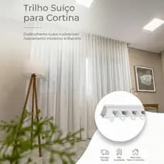 Trilho Suíço Simples Max Guia Cortina de Teto Escolha o Tamanho Casa Sala Decoração