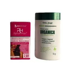 máscara hidratação profunda + Relive cabelo pele e unha Forte
