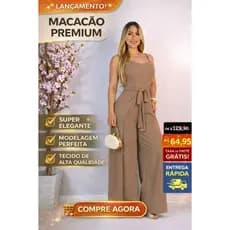 Macacão Envelope Feminino Estampado elegante luxo calca pantalona folgadinho fim de ano novo verão