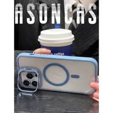 Magnética Capinha Caso+Supporte Para Câmera com lente Para iPhone15 16 pro promax Magesafe Luxo Capa