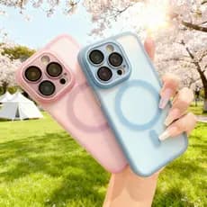 Capa Case Fosca Premium COLOR + Proteção Câmera Magsafe Para iPhone 11 12 13 14 15 16 PRO PROMAX