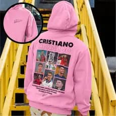 Moletom Cristiano Ronaldo Com Assinatura Robozão Papai Cris Blusa De Frio CR7 Unissex Casaco Algodão