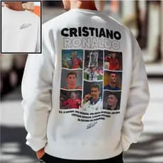 Moletom CR7 Cristiano Ronaldo Ídolo Do Futebol Casaco Sem Capuz Blusa De Frio Gola Careca CR7