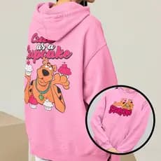 Moletom Scooby Doo Frase Fofo Como Um Cupcake Blusa De Frio Desenho Scooby Agasalho Flanelado