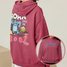 Moletom Monstros S.A Desenho Blusa De Frio Personagens Boo Mike James Casaco Feminino Com Capuz