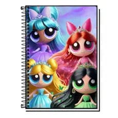 Caderno Personalizado Meninas Superpoderosas – Capa Dura Espiral Universitário | 1, 10, 15 ou 20 Matérias | Escolar
