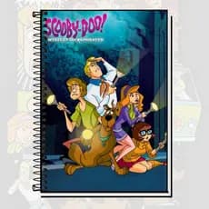 Caderno Tema Scooby-Doo Personalizado Capa Dura Espiral | 1, 10, 15 ou 20 Matérias