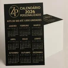 Calendário 2026 Corporativo Sob Medida | Brinde Promocional para Empresas | 180g Alta Qualidade