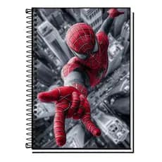 Caderno Homem Aranha Personalizado Capa Dura Espiral 1, 10, 15 ou 20 Matérias / Caderno Escolar
