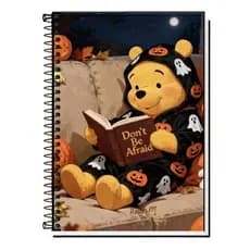 Caderno Escolar Capa Dura - Ursinho Pooh 1, 10, 15 e 20 Matérias Universitário.