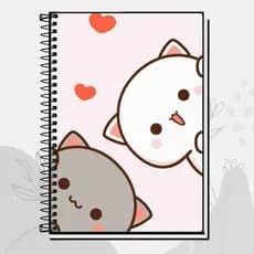 Caderno Animais Fofos Personalizado Capa Dura – Espiral 1 a 20 Matérias | Escolar e Universitário