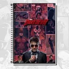 Caderno Universitario Tema Demolidor  Personalizado Capa Dura Espiral 1 10 15 20 Materias Escolar Serie