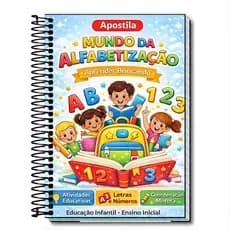 Apostila Alfabetização Infantil A4 25 50 ou 100 Atividades Aprender Ler Escrever Educação Infantil Completa