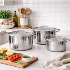 Kit Feijoada 3 Caçarolas Alumínio Polido N22 N24 N26 Caldeirão Reforçado Hotel Pousada Restaurante