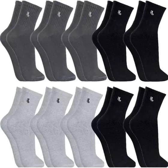 KIT VARIAS MEIAS CONFORTÁVEIS CANO ALTO, ALGODÃO, com 3/6/9/12 PARES. NAO APERTA, ENVIO RÁPIDO