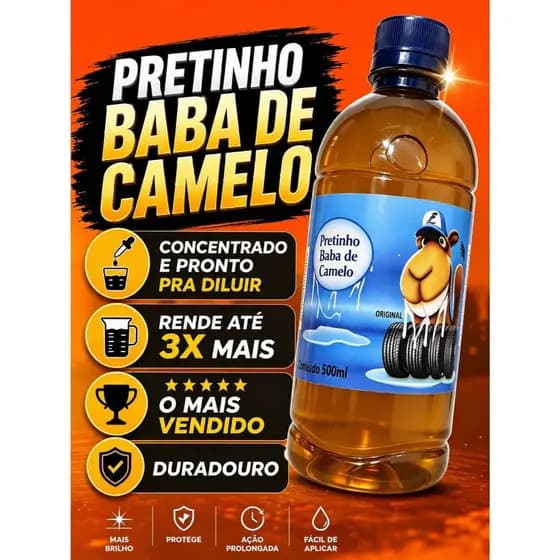 PRETINHO PARA PNEU BABA DE CAMELO. PRONTO PARA DILUIR. RENDE O DOBRO. ENVIO IMEDIATO.
