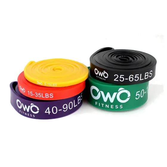 Kit 5 Super Band Extra Forte Elástico Exercício Extensor OwÒ Fitness