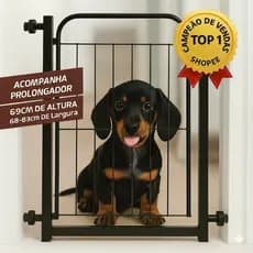 Portão de Segurança em Grade Aramada com Extensor – Ideal para Crianças, Bebês e Pets