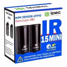 Sensor Ir15 Mini Fotocélula Digital Feixe Para Portões Ipec