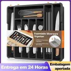 Porta Talheres Organizador De Gaveta Divisorias Suporte Cozinha Ajustável para Talheres