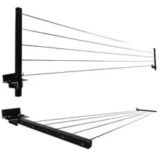 Compre até 3 Varal Retrátil de Parede Reforçado Cabo De Aço Encapado 20m Carga 60kg Envio Imediato