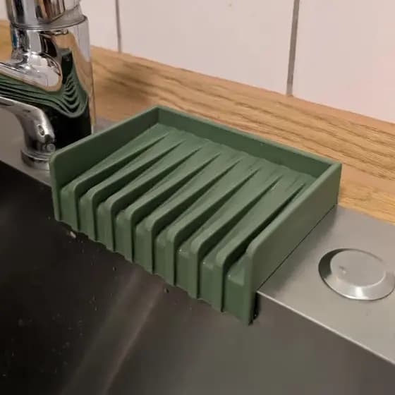 Porta Esponja e Sabonete para Cozinha ou Banheiro Plástico Pia Sabão Bucha