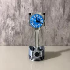 Relógio Pistão e Biela Automotivo Porta Canetas Decorativo Mesa Escritório Gearhead