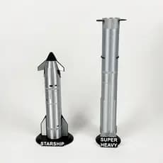 Miniatura Starship S24/B7 e Super Heavy SpaceX Modelo 1:200 Foguete Espacial Premium
