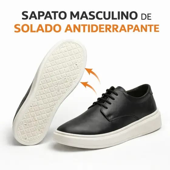 Sapato Casual Masculino Sapatênis Confortável Solado Branco Moderno