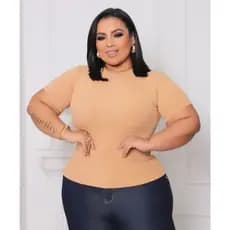 Blusa Feminina Canelada Viscose Premium Plus size-Veste G1 G2 G3