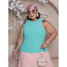 Blusa Regata Plus size Feminina Canelada Premium  – Conforto e Estilo - Reconect