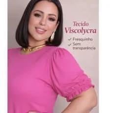 Blusa feminina soltinha plus size lisa com mangas G1 G2 G3 G4