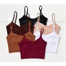 Cropped Top Retrô Feminino Blogueira meia Taça sem bojo confortável Tamanho Único M 36/42