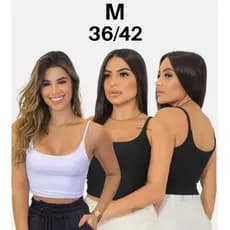 Cropped Alcinha feminino Top Básico  Blusa  – Tamanho Único M 38 aó 42 Bem confortavel