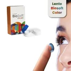LENTE DE CONTATO COLORIDA BIOSOFT COLOR HIPERMETOPIA 0.00 ATÉ +4.00  + Estojo