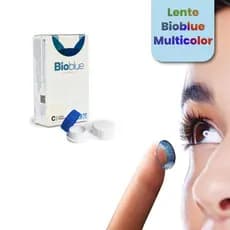 LENTE DE CONTATO COLORIDA BIOBLUE MULTICOLOR 0.00 PLANA SEM GRAU + ESTOJO