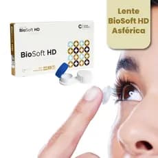 LENTE DE CONTATO BIOSOFT HD ASFÉRICA - MIOPIA E HIPERMETROPIA CX/3
