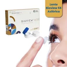 LENTE BIOVIEW 55 ASFÉRICA MIOPIA E HIPERMET - CX6 MENSAL