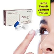 LENTE TÓRICA EIXO 170° CIL -1.75 CX3 BIOSOFT COMFORT PARA ASTIGMATISMO TROCA MENSAL