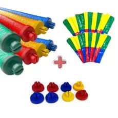 Kit Isotubos + Ponteiras + Capas de Isotubo p/ Cama Elástica / Pula Pula – Reposição Completa